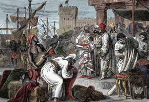 Marinai fenici (incisione) da Unknown artist