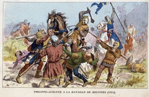 Filippo Augusto alla Battaglia di Bouvines (1214)