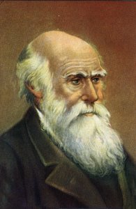 Ritratto fotografico di Charles Darwin (1809 - 1882), naturalista inglese.