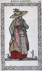 Donna piemontese - in "Habits et effigies" di Jean Sulperius