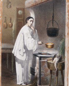 Pierrot assaggia la cucina - s.d., fine XIX secolo da Unknown artist