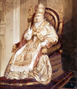 Pio IX (1792 - 1878). Cromolitografia.