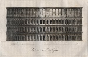 Piano Esterno del Colosseo - incisione da 