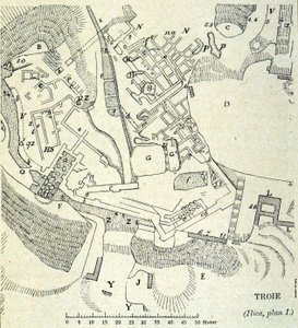Piano di Troia: Scavi di Heinrich Schliemann