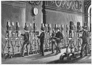 Ufficio postale pneumatico, Place de la Bourse a Parigi nel 1888