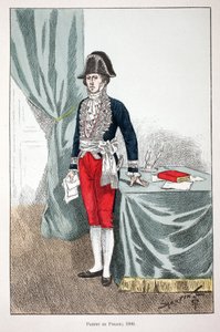 Prefetto di polizia (1800) (acquaforte a colori)