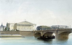 Pont de la Concorde, litografia di Aubrun, XIX secolo da Unknown artist