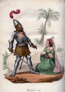 Papa Benedetto VIII (1012-1024) sconfigge i Saraceni nel 1016. da Unknown artist