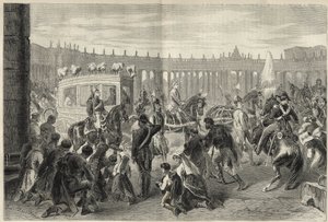 Papa Pio IX (Pio Pio) che va alla chiesa di San Luigi dei Francesi in occasione della festa del 15 agosto 1869