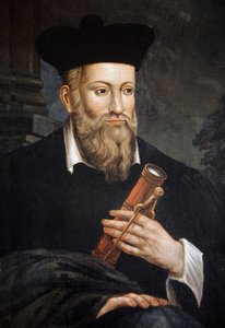 Ritratto di Michel de Nostre-Dame (Nostradamus), astrologo (1503-1566), (dettaglio) da Unknown artist