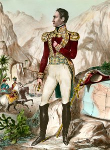Ritratto a figura intera di Simon Bolivar (1783-1830), generale sudamericano da Unknown artist