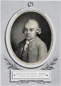 Ritratto in medaglione di Carl Philipp Emanuel Bach, figlio di Johann Sebastian Bach da Unknown artist