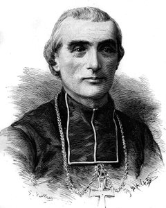 Ritratto di Adolphe Perraud (1828-1906), ecclesiastico e accademico francese. Incisione in "Le Monde Illustré" n.1316 del 17 giugno 1882 da Unknown artist