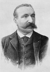 Ritratto di Albert Sorel (1842 - 1906). Incisione della fine del XIX secolo in 