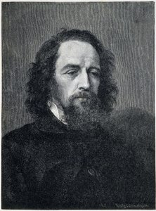 Ritratto di Alfred, Lord Tennyson (1809 - 1892), poeta e drammaturgo britannico del XIX secolo da Unknown artist