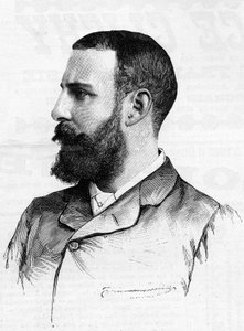 Ritratto dello scrittore americano Francis Marion Crawford (1854-1909) nel 1887 da Unknown artist