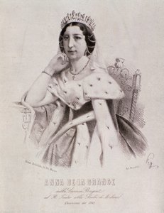 Ritratto di Anna de la Grange in Lucrezia Borgia (incisione) da Unknown artist