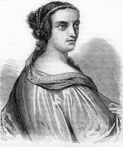 Ritratto di Anna di Beaujeu, Anna di Francia (1462-1522), duchessa di Borbone, figlia di Luigi XI. Incisione del XIX secolo.