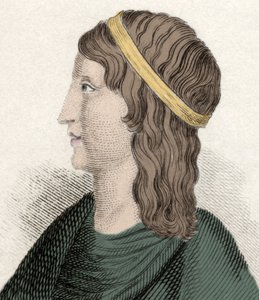 Ritratto di Apuleio (Lucius Apuleius) (circa 125-circa 180), filosofo e scrittore latino, di origine berbera (Algeria), autore di 