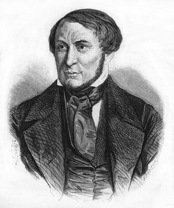 Ritratto di Auguste Barbier (1805-1882), scrittore francese. Incisione del 1870 da Unknown artist