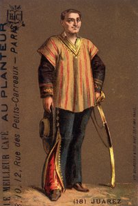 Ritratto di Benito Juarez (1806-1872), politico messicano.
