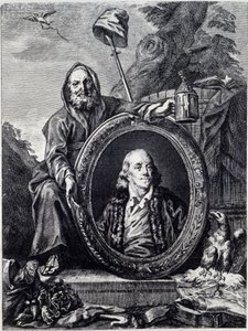 Ritratto di Benjamin Franklin (1706 - 1790), politico americano, memorialista, pamphletista e fisico da Unknown artist