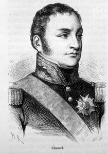 Ritratto di Bertrand Clausel (o Clauzel) (1772 - 1842). Incisione della fine del XIX secolo in 