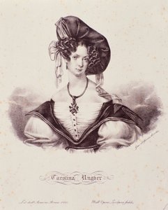 Ritratto di Caroline Ungher (incisione)