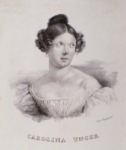 Ritratto di Caroline Ungher (Unger) (incisione)