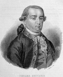 Ritratto di Cesare Bonesana, Marchese di Beccaria (1738 - 1794), giurista italiano da Unknown artist