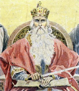Ritratto di Carlo Magno - incisione da Unknown artist