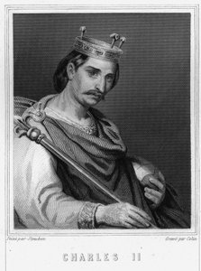 Ritratto di Carlo II il Calvo (823 - 877), Re di Francia - in 