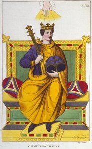 Ritratto di Carlo II il Calvo (823 - 877), Re di Francia incisione del 1830 da Unknown artist