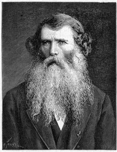 Ritratto di Charles Victor Naudin, botanico francese. (1815-1899). Incisione del 1898. in "La Nature. Revue des sciences et de leurs applications aux arts et à l