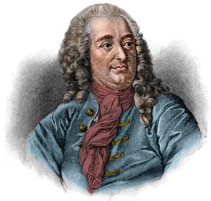 Ritratto di Christian von Wolff, giurista, matematico e filosofo tedesco (1679-1754). Incisione