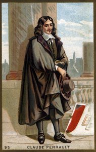 Ritratto di Claude Perrault (1613 - 1688), architetto, medico e fisico francese (cromolitografia del XIX secolo) da Unknown artist