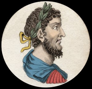 Ritratto di Commodo (161-192), imperatore romano. Incisione del XIX secolo da Unknown artist