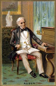 Ritratto di Daniel François Esprit Auber, compositore francese (cromolitografia del XIX secolo)
