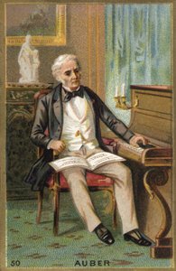 Ritratto di Daniel François Esprit Auber (1782-1871), compositore francese. Cromolitografia del XIX secolo