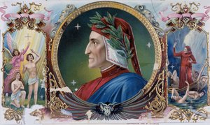 Ritratto di Dante - Etichetta di scatola di sigari, fine XIX secolo da Unknown artist