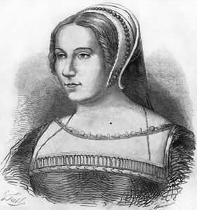 Ritratto di Diana di Poitiers (1499-1566), favorita di Enrico II, incisione del XIX secolo da Unknown artist