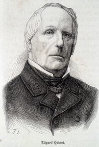 Ritratto di Edgar (Edgard) Quinet, storico francese (1803 - 1875)