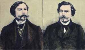 Ritratto di Edmond Goncourt (1822-1896) e Jules Goncourt (1830-1870) fratelli scrittori da Unknown artist