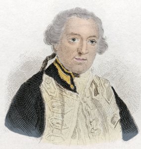 Ritratto di Edward Boscawen (1711-1761), ammiraglio e politico inglese. Incisione del XIX secolo da Unknown artist
