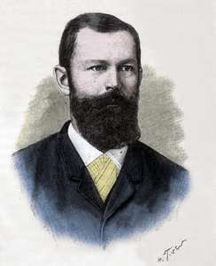 Ritratto di Emil Hermann Fischer. Chimico tedesco da Unknown artist