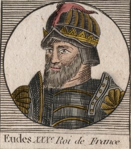 Ritratto di Eudes (Odon) (c.860-898), Conte di Parigi e Troyes, poi Re di Francia - EUDES conte di Parigi eletto al trono francese dopo la deposizione di Carlo l