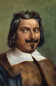 Ritratto di Evangelista Torricelli o Toricelli, fisico italiano. da Unknown Artist