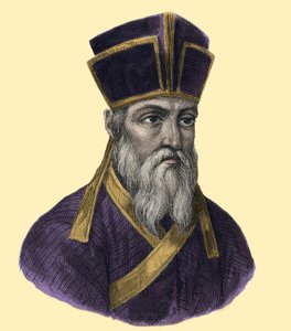 Ritratto di Padre Matteo Ricci (1552-1610), gesuita italiano, fondatore della missione cattolica in Cina. Incisione del XIX secolo