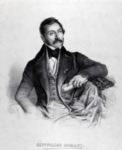 Ritratto di Felice Romani, librettista, poeta e critico italiano (1788-1865). da Unknown artist