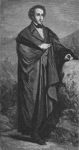 Ritratto di Felix Mendelssohn - Bartholdy (1809-1847) compositore tedesco di Hamman. da Unknown artist